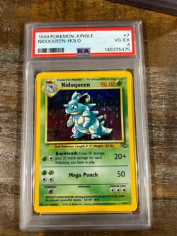 POKEMON 1999 Jungle NIDOQUEEN Holo #7 PSA 4 RARE - Image 1