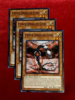 Yu-Gi-Oh! (x3) Cyber Dragon Core LEDD-ENB04 1st Edition Regular Common Unplayed - Image 1