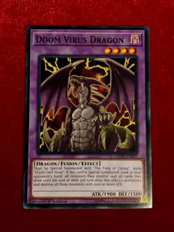 Yu-Gi-Oh! - Doom Virus Dragon LEDD-ENA37 1st Edition - Unplayed Mint+ - Image 1