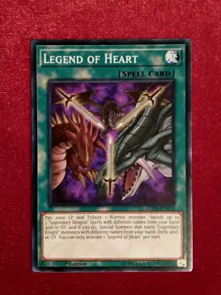 Yu-Gi-Oh! - Legend of Heart LEDD-ENA24 1st Edition Legendary Dragon Decks Unplyd - Image 1