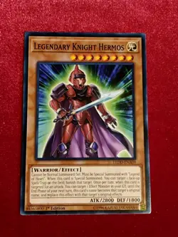 Legendary Knight Hermos LEDD-ENA09 1st Edition Yu-Gi-Oh! - Unplayed Mint+ - Image 1