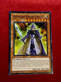 Yu-Gi-Oh! Legendary Knight Critias LEDD-ENA08 Common 1st Edition - Unplayed Mnt+ - Image 1