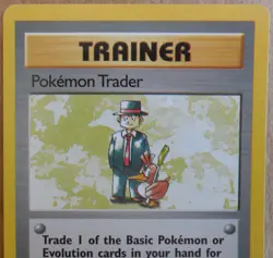 Pokemon Trader 106/130 Rare Non-Holo Base 2 Set Pokemon Trainer Card LP - Image 2