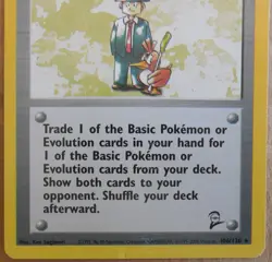 Pokemon Trader 106/130 Rare Non-Holo Base 2 Set Pokemon Trainer Card LP - Image 3
