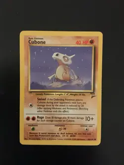 Pokemon Cubone Base Set 2 Vintage Card #70/130 Wotc 2000 LP - Image 1