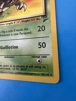 PINSIR 29/130 - NON HOLO Rare - VINTAGE WOTC Pokemon Card - BASE SET 2 - Image 3