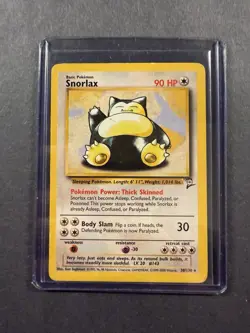 Pokemon TCG Snorlax Card 30/130 Base Set 2 Vintage Non-Holo Rare - Image 3