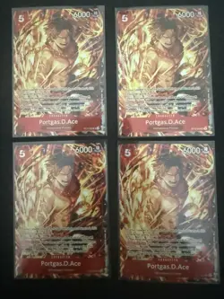 Portgas.D.Ace ST15-005 Illustration Box Vol. 5 Promo 4 Card Play Set Lot - Image 1