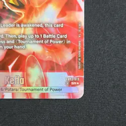 Bandai Kefla FB02-013 Super Rare Holo Tournament of Power Dragon Ball Super Card - Image 4