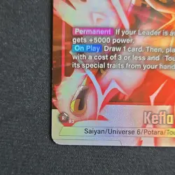 Bandai Kefla FB02-013 Super Rare Holo Tournament of Power Dragon Ball Super Card - Image 5