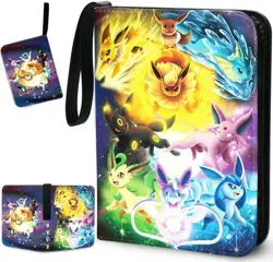 Card Binder Pokemon Cards Binder Holder Fits 400 Cards w/ 50 Removable Sleeves - Image 1