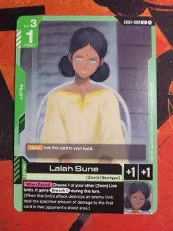 Gundam Card Game - Lalah Sune Green - NONFOIL - Dual Impact GD02-089 - Image 1