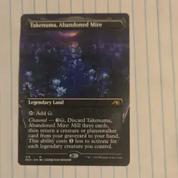 Takenuma Abandoned Mire Kamigawa Neon Dynasty Borderless Rare Land Black Wizard… - Image 1