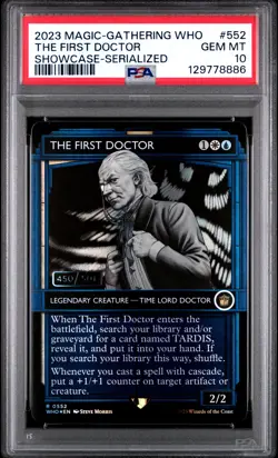 2023 MTG DOCTOR WHO COMMANDER SC-SERIALIZED #552 THE FIRST DOCTOR 450/501 PSA 10 - Image 1