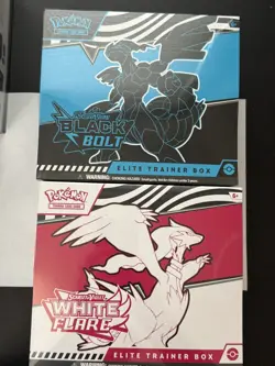 Pokemon Black Bolt & White Flare Elite Trainer Box ETB Set NEW/FACTORY SEALED - Image 1