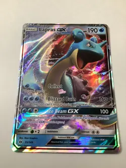 2017 Pokemon Sun & Moon Base Set 35/149 Lapras GX Holofoil M/NM - Image 3