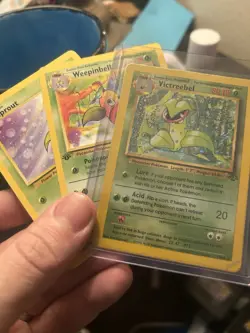 Pokemon TCG Base Set Bellsprout, Weepinbell, Victreebel Cards 1999 Vintage Lot - Image 1