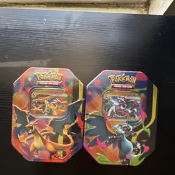 Pokemon TCG Mega Charizard EX Tin Lot 2 Promo Cards Regular English 2022 - Image 1