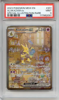 2023 Pokemon 151 Alakazam ex Special Illustration Rare #201/165 PSA 9 MINT - Image 1