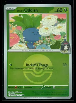 Pokemon ERIKA'S ODDISH 001/217 - Ascended Heroes - Rev Holo - POKE BALL PATTERN - Image 1