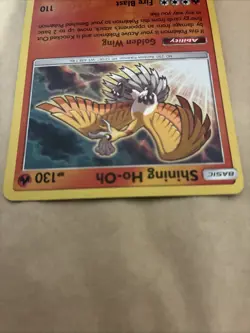 *Damaged* 2017 Pokemon Tcg Shining Ho-oh BS Promo SM70 Johto Alola Shiny Pokemon - Image 4
