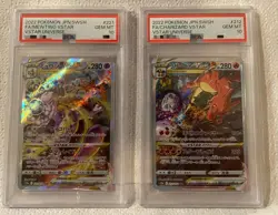 Pokemon PSA 10 Sequential Set Charizard Mewtwo 2022 Secret Rare - Image 1