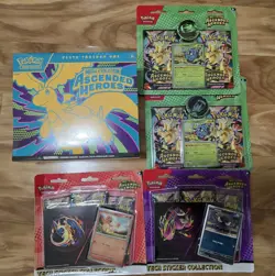 Pokemon Ascended Heroes ETB/Tech sticker/2-packs Blister Bundle New/Sealed - Image 1