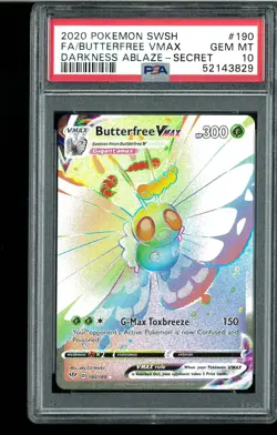 PSA 10 Butterfree VMAX - 190/189 - Darkness Ablaze Graded Pokemon - Image 1