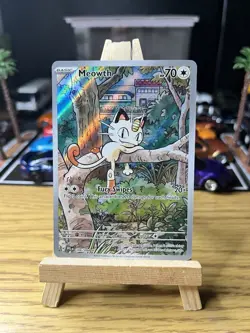 Pokemon TCG Meowth 106/094 Phantasmal Flames Illustration Rare - Image 1