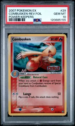 2007 POKEMON EX POWER KEEPERS #29 COMBUSKEN-REVERSE FOIL PSA 10 - Image 1