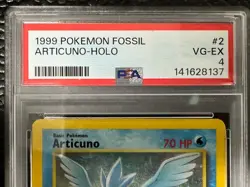 1999 Pokemon Fossil Articuno Holo #2 PSA 4 - Image 3