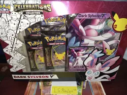 Pokemon 2021 Celebrations Dark Slyveon V Collection Box Sealed - Image 1