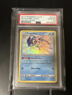 FROGADIER 2019 POKEMON HIDDEN FATES SHINY VAULT HOLO RARE SV12 PSA 10 Q0004 - Image 1