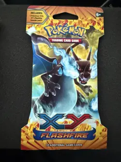 Pokemon XY Flashfire Sleeved Booster Pack Mega Charizard X Art Work Open PK - Image 2