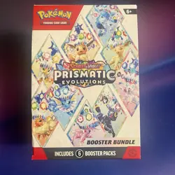 Pokemon TCG Scarlet & Violet Prismatic Evolutions 6 Pack Booster Bundle Unopened - Image 1