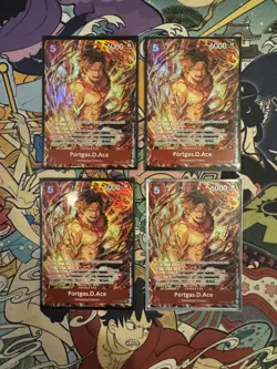 One Piece TCG Portgas. D. Ace Promo Playset ST15-005 - Image 1