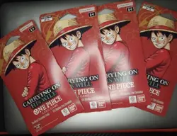 One Piece Card Game Carrying On His Will Sleeved Booster Pack Lot of 4 OP 13 HOT - Image 1