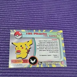 Topps Pokemon #25 Pikachu TV Animation Edition Collectible Trading Card VG+ - Image 2
