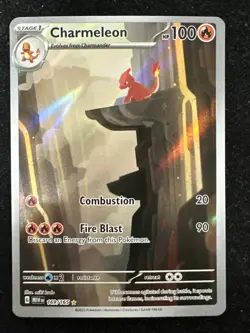 Pokemon Card - Charmeleon Scarlet and Violet 151 169/165 Illustration Rare NM - Image 1