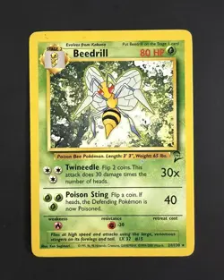 Beedrill 21/130 Base Set 2 Rare Pokemon Card - Image 1