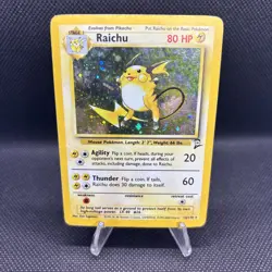 Pokemon TCG Raichu Base Set 2 Holo Unlimited Holo Rare Card 16/130 - Image 1
