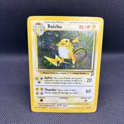 Pokemon TCG Raichu Base Set 2 Holo Unlimited Holo Rare Card 16/130 - Image 2
