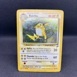 Pokemon TCG Raichu Base Set 2 Holo Unlimited Holo Rare Card 16/130 - Image 3