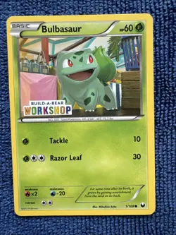Bulbasaur 1/108 Build A Bear Promo Dark Explorers Pokemon Card LP Black & White - Image 1