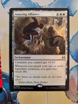 3x Spiderman Magic The Gathering R/M Cards: Path to Exile, Amazing Alliance, + - Image 3