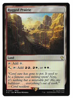 MTG Rugged Prairie Final Fantasy Commander (FIC) Rare Magic Card #0417 Unplayed - Image 1