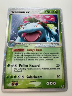 Pokemon TCG Venusaur EX Holo Rare Card FireRed LeafGreen 112/112 - Image 1