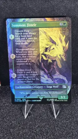 Summon: Fenrir (0372) Borderless Foil NM/M MTG Final Fantasy - Image 1