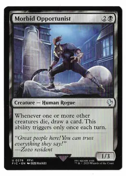 MTG Morbid Opportunist Final Fantasy Commander (FIC) Uncommon #0278 Unplayed - Image 1