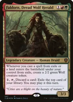 Faldorn, Dread Wolf Herald | Foil | Commander Legends: Battle for Baldur's Gate - Image 1
